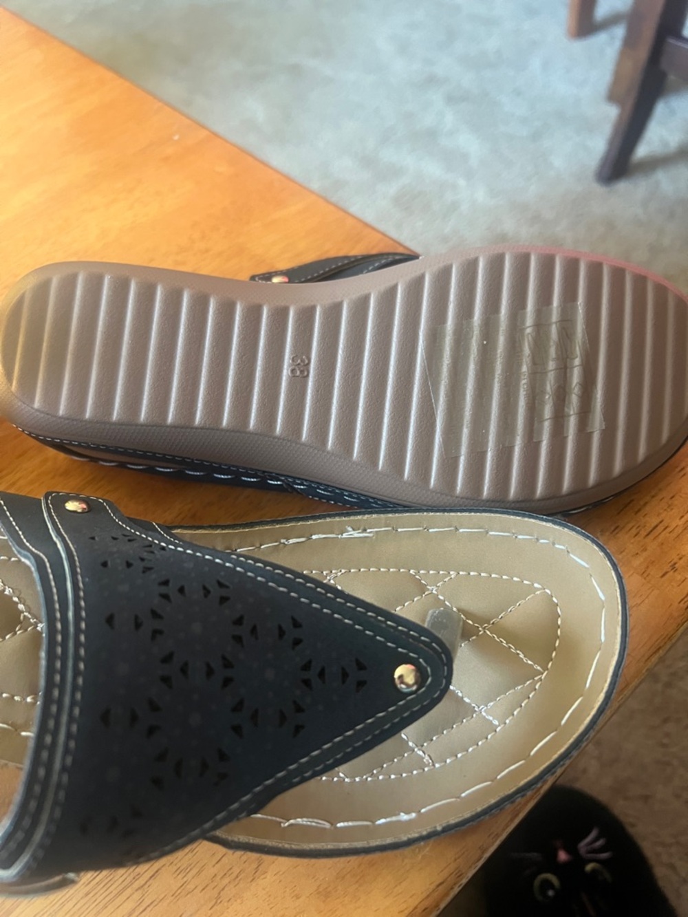 Comfort Slide Sandals for Women - Navy-grey - Picture 2 of 4